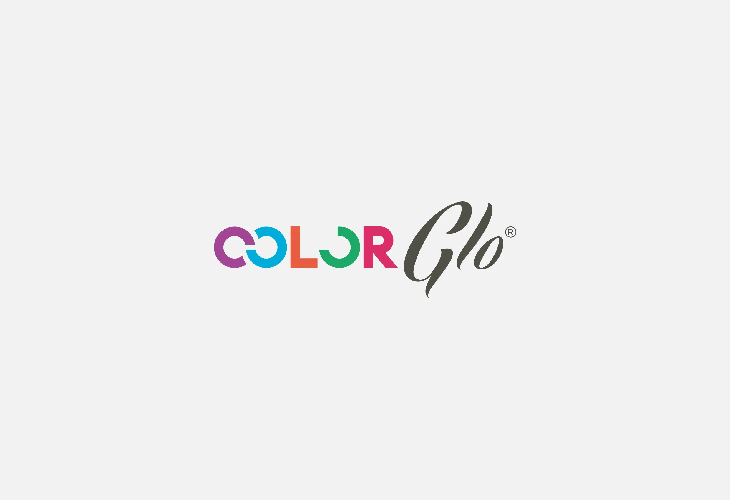 Color Glos logotyp på ljusgrå botten
